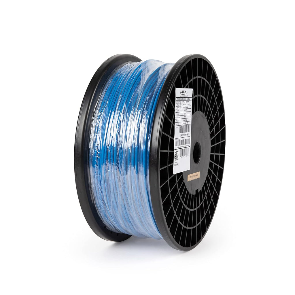 White Ultra Slim Cat6 Ethernet Cable 1000ft Unshielded Twisted Pair Pure Stranded Copper F267583