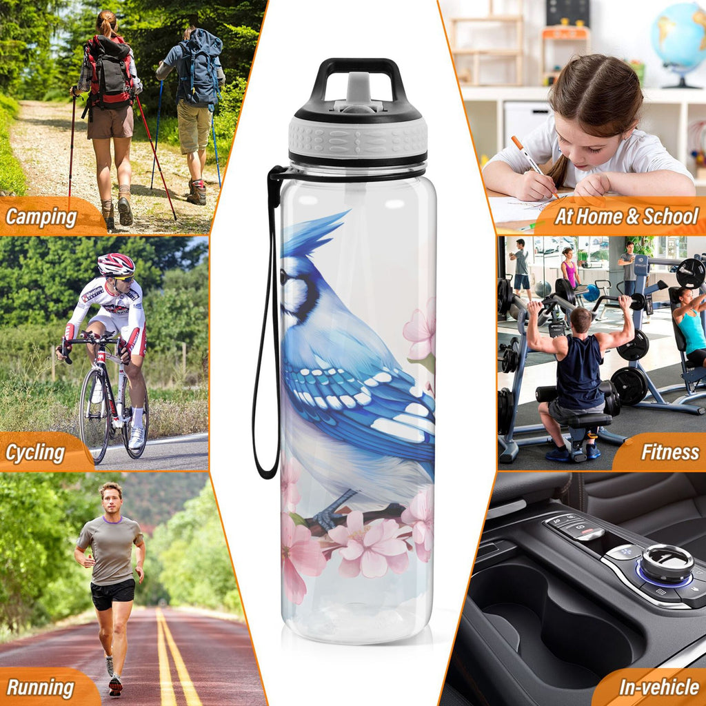 Clear 32oz Tritan Water Bottle with Straw O89180