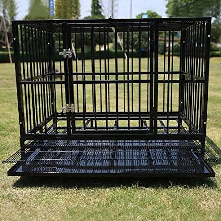 42 inch Metal Dog Cage Crate Kennel with Tray M2846