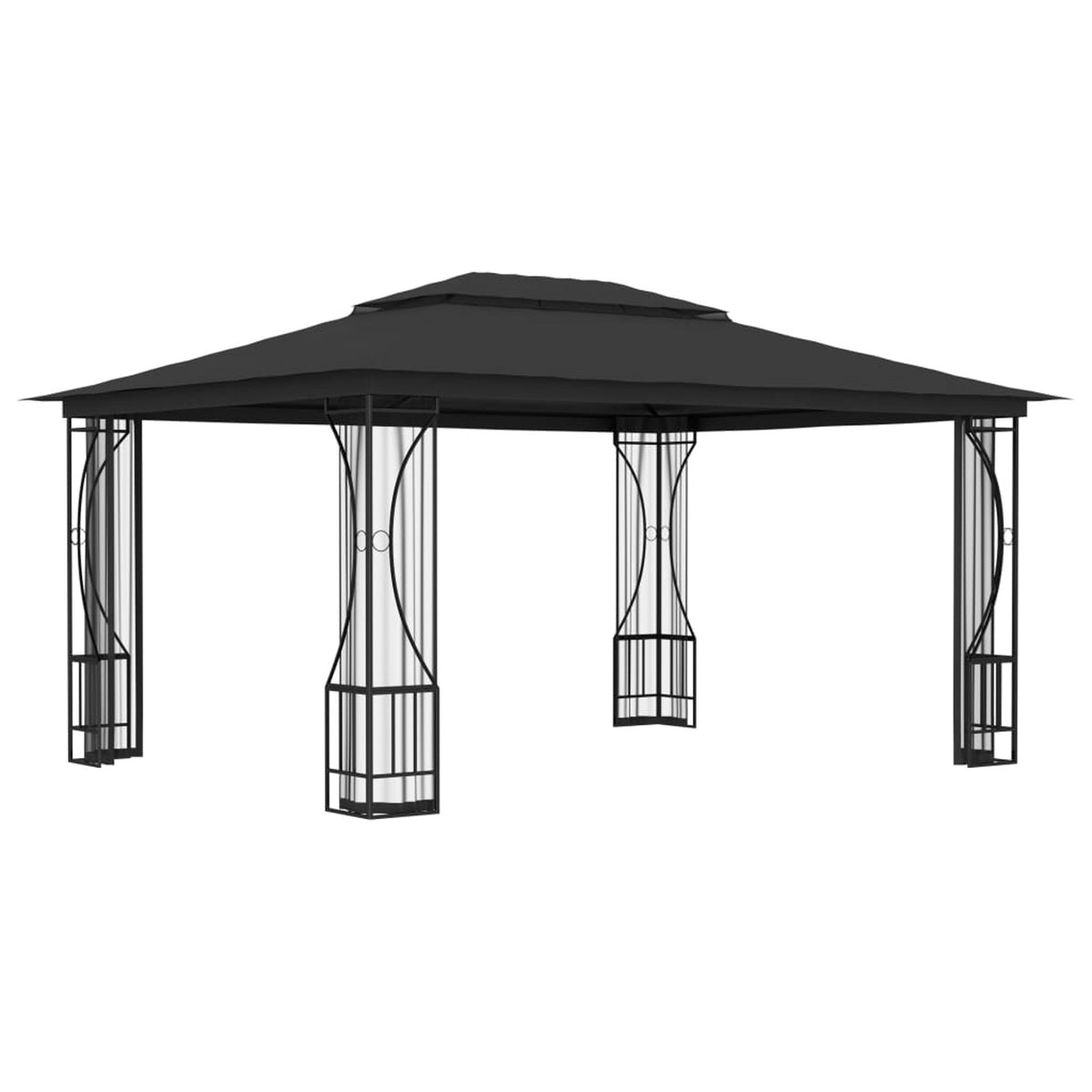 Anthracite Gazebo with Nets Y422
