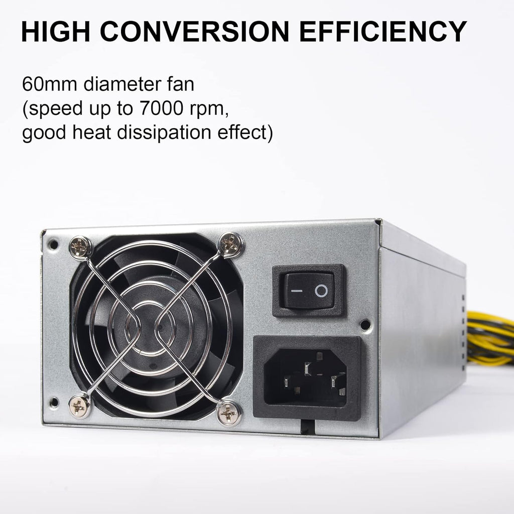 2000W 2U Mining Power Supply with Power Cable O18287