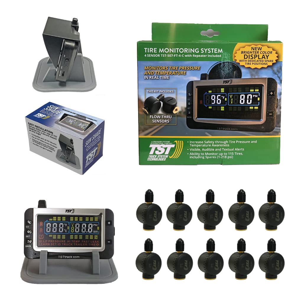 10 Sensor TPMS Kit with Color Display for RVs, Campers & Trailers M847