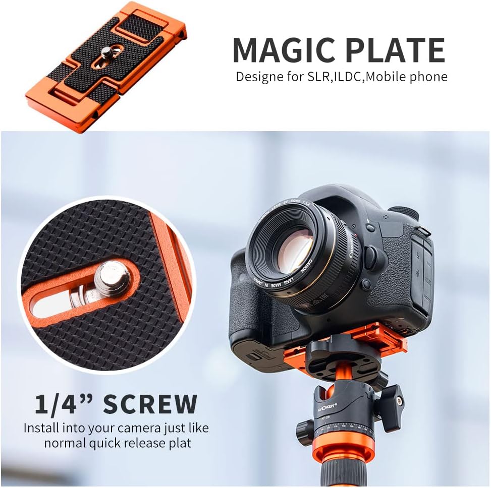 62 inch DSLR Camera Tripod with Monopod and Aluminum Alloy Quick Release Plate G3033
