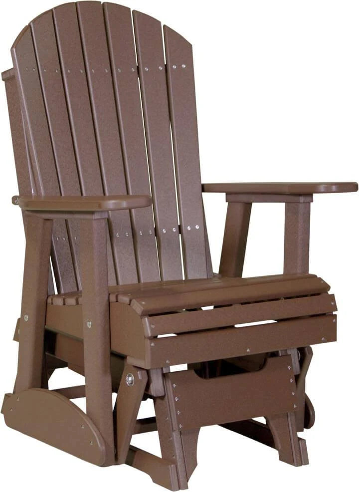 Recycled Plastic Glider Chair, Cedar on Black N723154