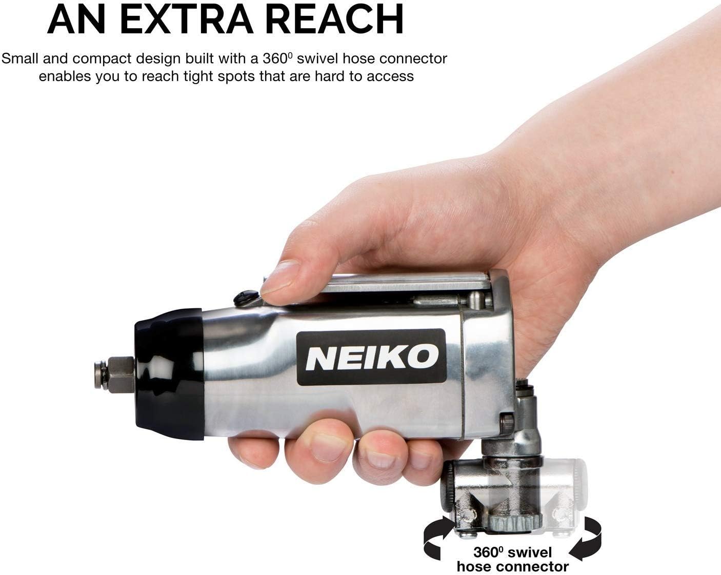 3/8" Drive Butterfly Impact Wrench, 75 Foot/Pound Torque, 10,000 RPM, Pneumatic Tool, Pack of 2 H985590
