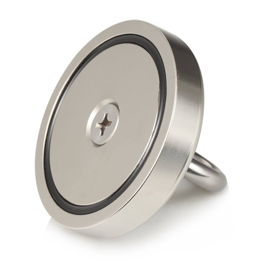 1000 lb Neodymium Fishing Magnets Dia 4.72 inch with Eyebolt A238883