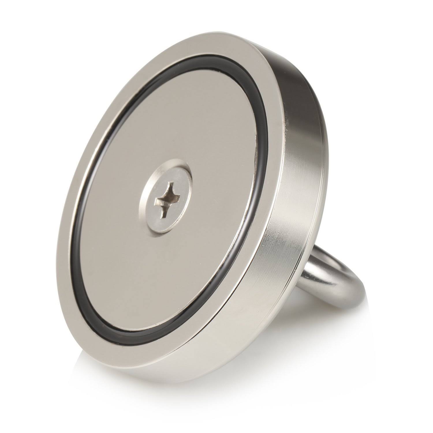 1000 lb Neodymium Fishing Magnets Dia 4.72 inch with Eyebolt A238883