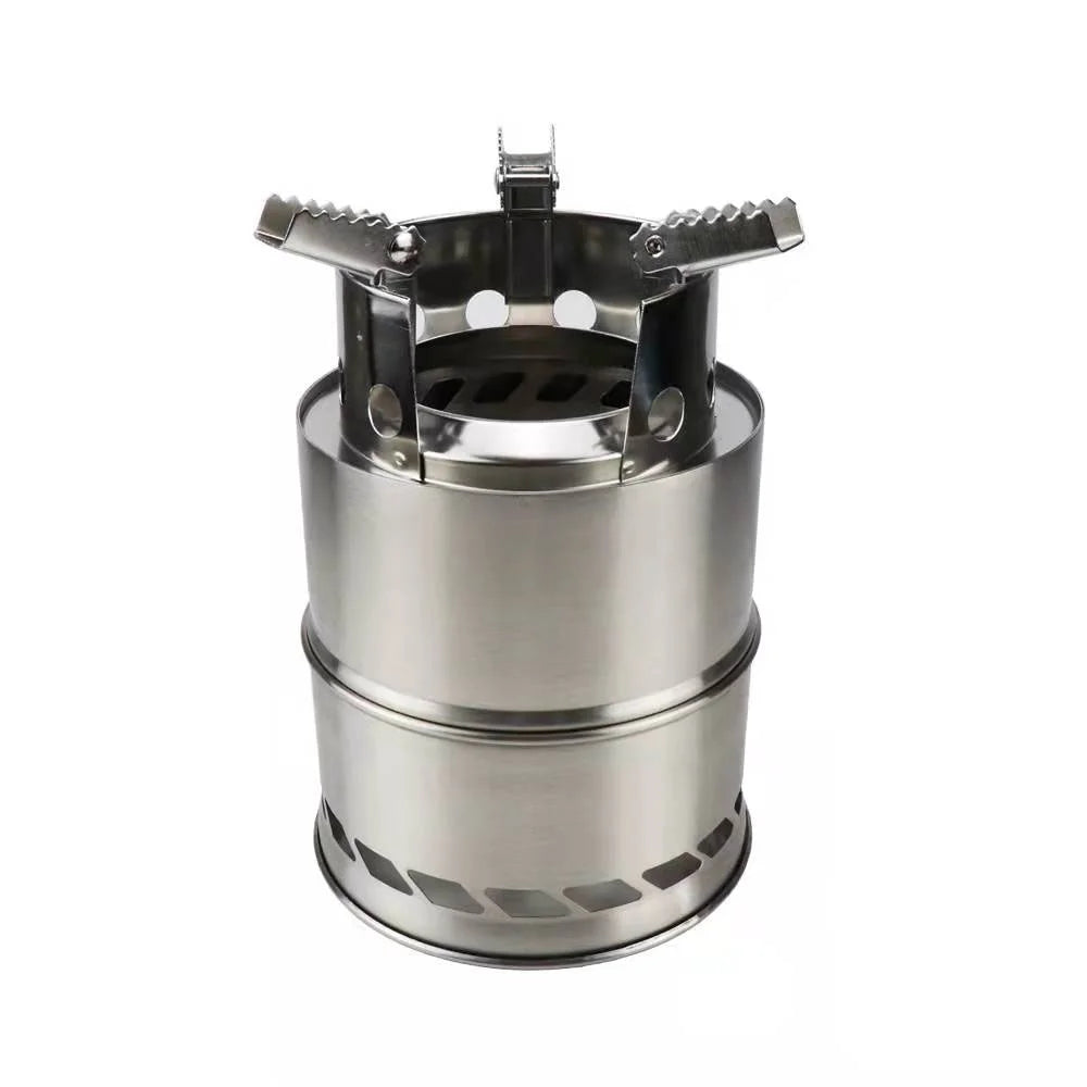 Outdoor Furnace Wood Stoves Portable Barbecue Stoves Windproof Stainless Steel Y562
