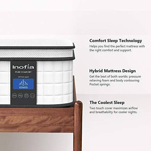 Queen 10 inch Memory Foam Hybrid Innerspring Mattress L888464