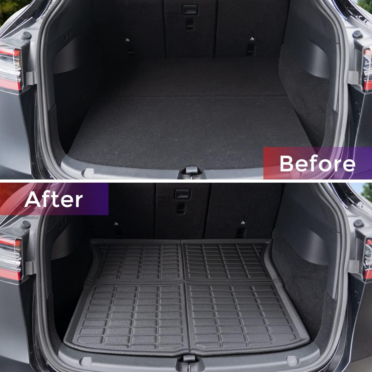 Rear Trunk Cargo Mat Waterproof Floor Mats for 5 Seater V2395
