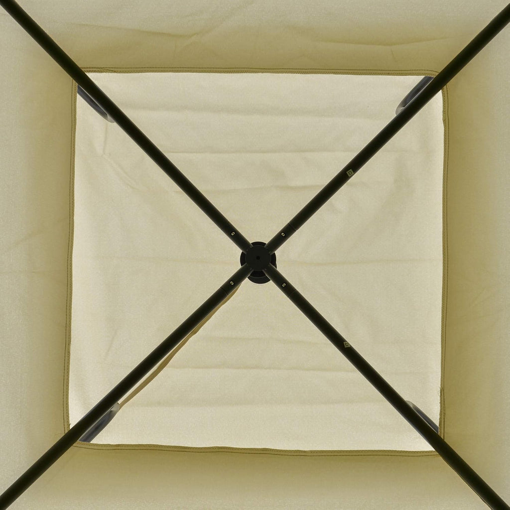 Beige 12' x 12' Steel Frame Canopy Tent with Double-Tier Roof L308975