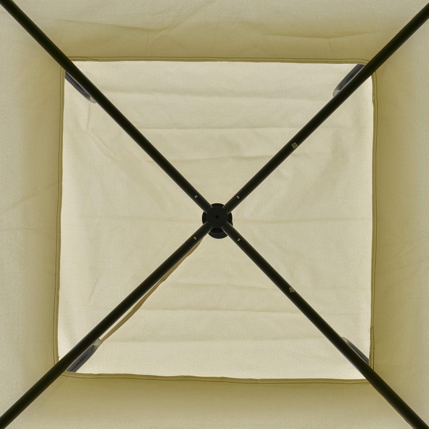 Beige 12' x 12' Steel Frame Canopy Tent with Double-Tier Roof L308975