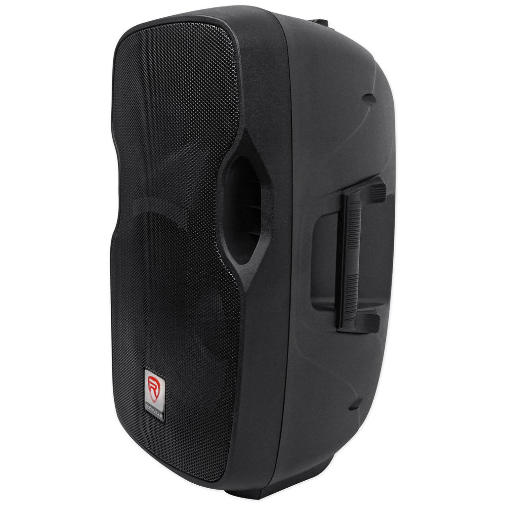 12x22 Powered 600W DJ PA Speakers with Bluetooth and Stands C5391