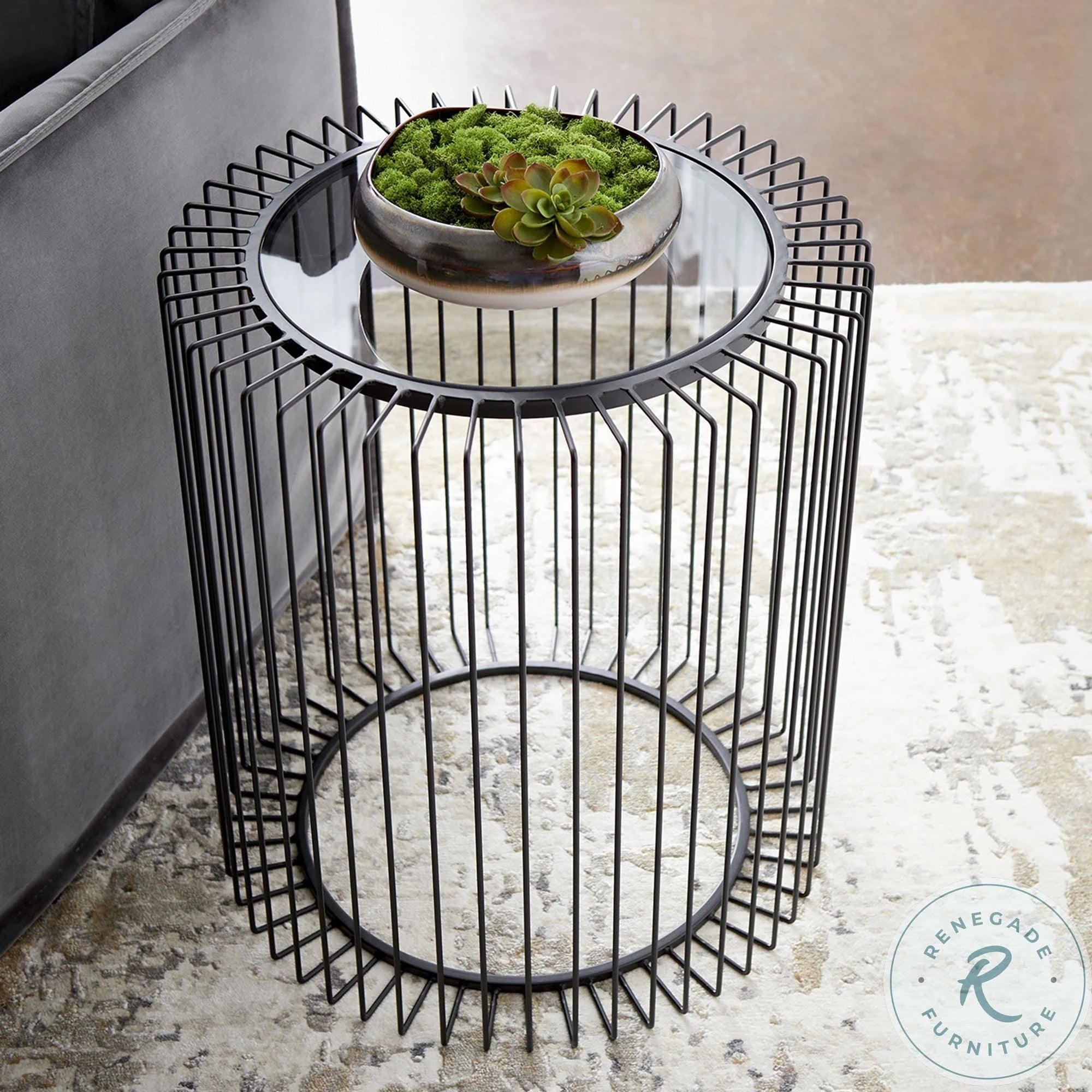 Cyan canasta Side Table X402