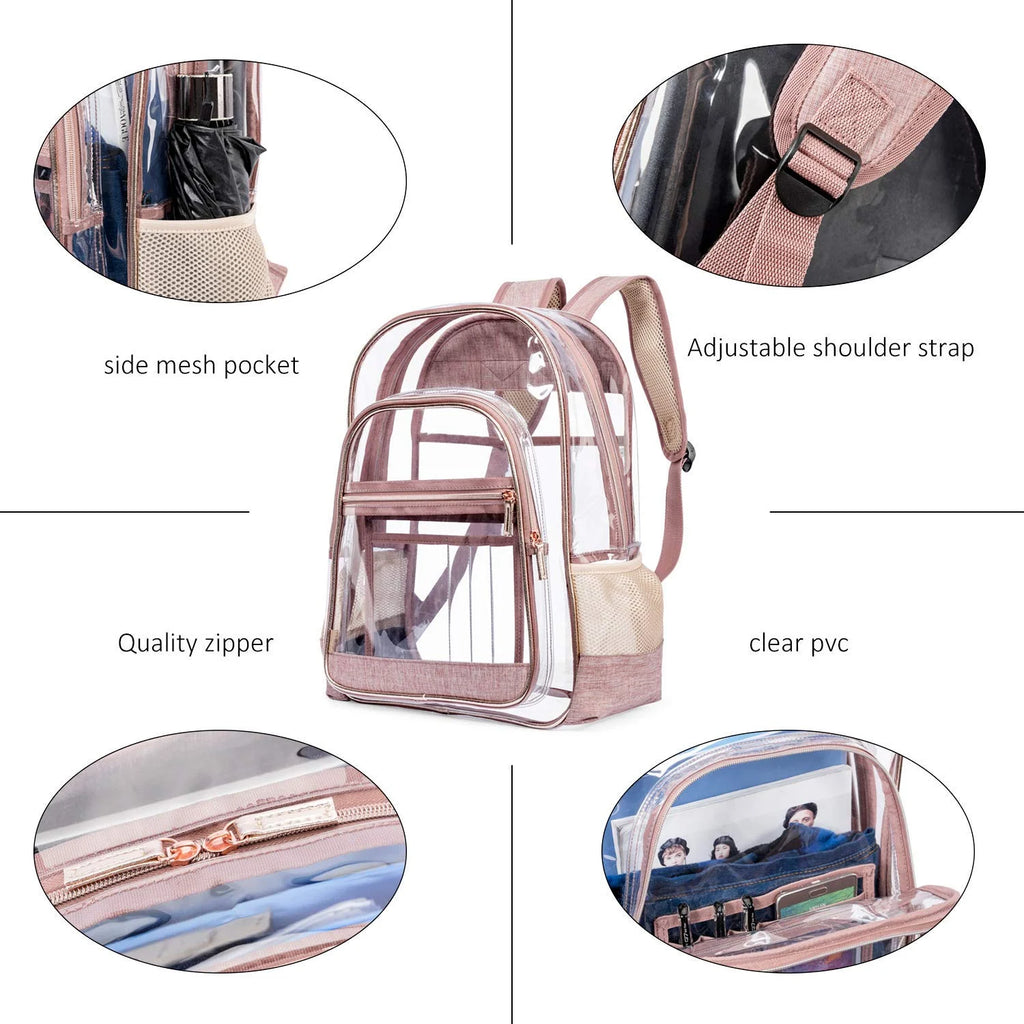 Clear Backpack Transparent Plastic Bookbags I9831