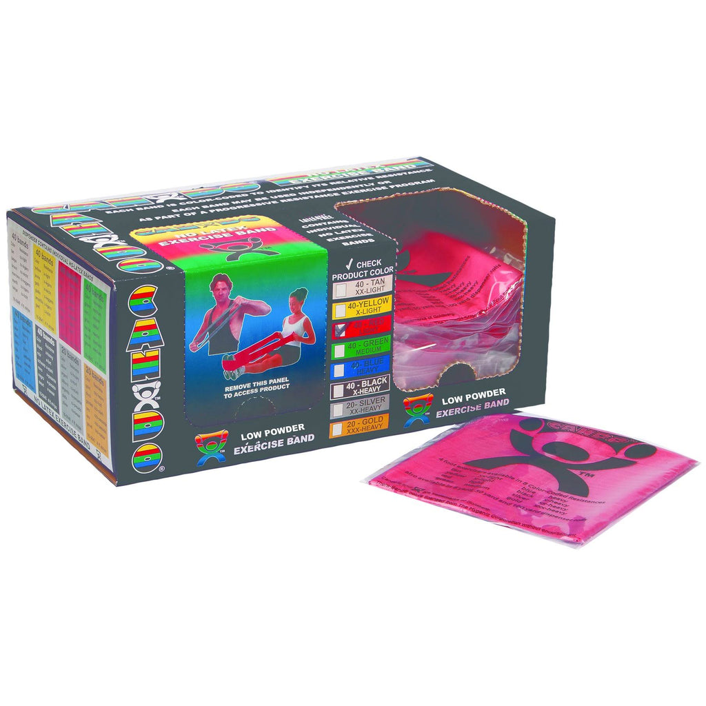 Low Powder Exercise Band - Box of 40, 5-Piece Set T765