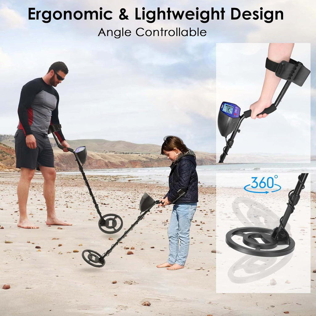 10" Depth Waterproof Metal Detector with LCD Display O82723