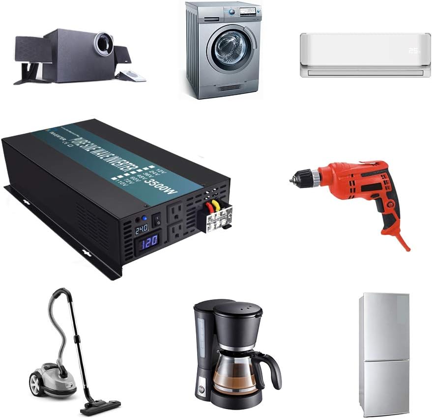 3500W 12V Black Power Inverter O84499