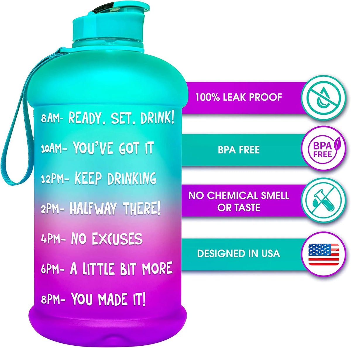 64 oz Half Gallon Water Bottle with Handle Z870601