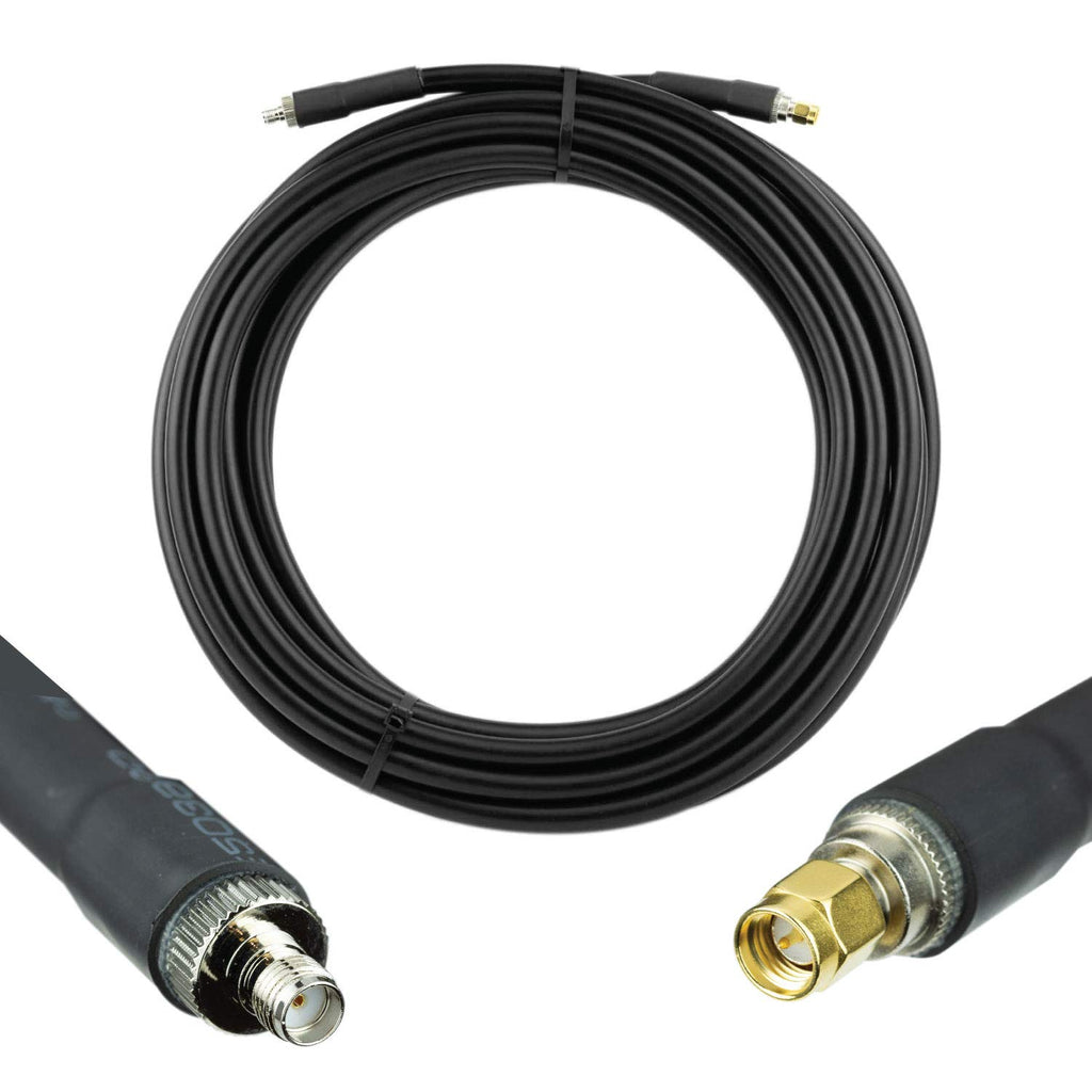 Heavy Duty Ultra Low Loss 50ohm Coaxial Cable 100ft N Male to N Male Black K55452