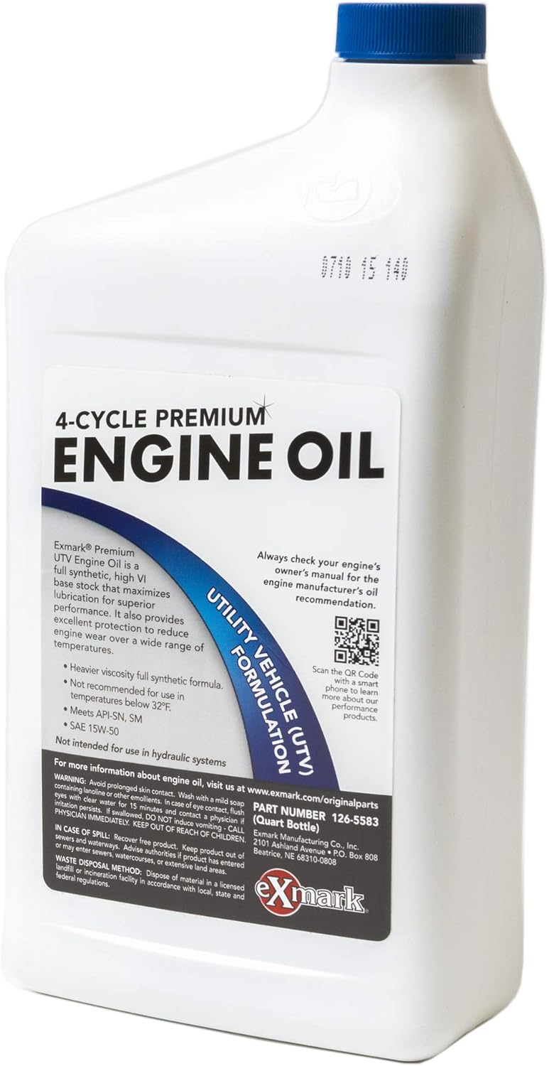 12 Pack UTV Engine Oil 15W-50 Quart Bottle A133