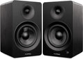Powered 2-Way Stereo Bookshelf Speakers with 6.5 Drivers, 120W Amplifier (Natural Walnut) T763958