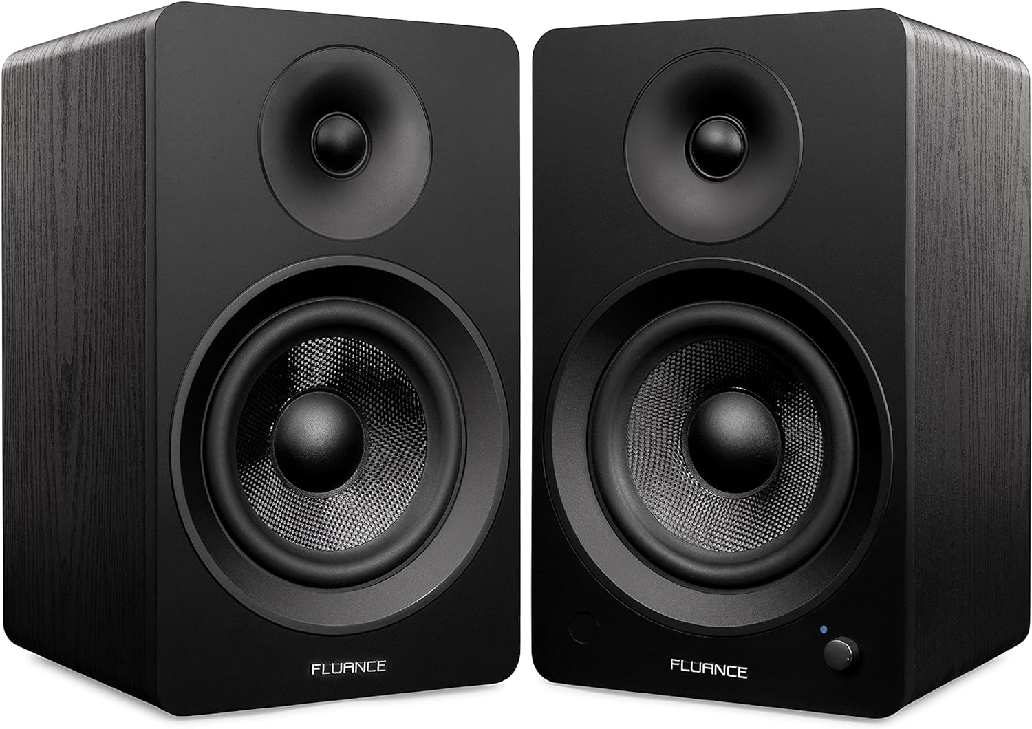 Powered 2-Way Stereo Bookshelf Speakers with 6.5 Drivers, 120W Amplifier (Natural Walnut) T763958