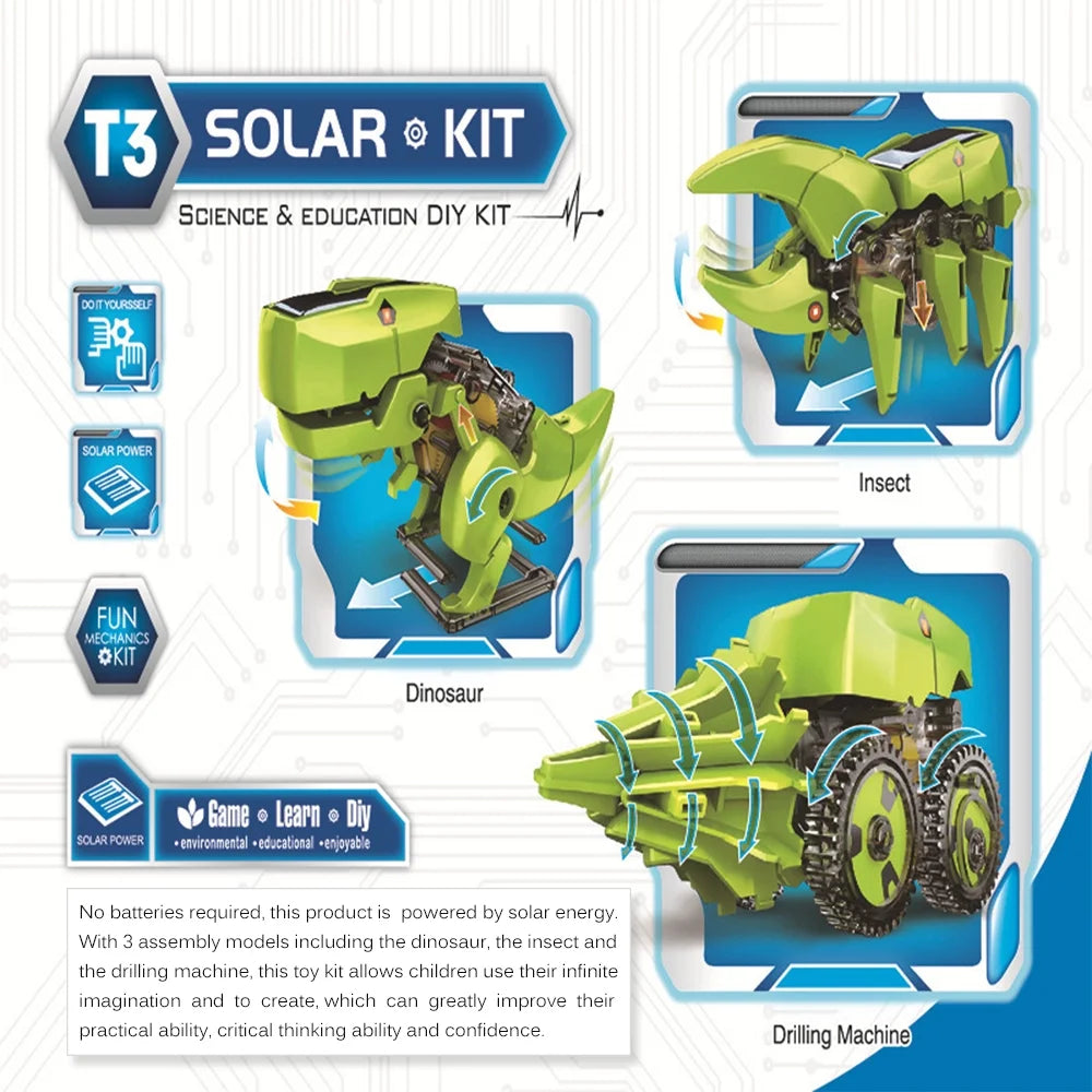 3-in-1 Robot Toy Set with STEM Science Experiment A41264