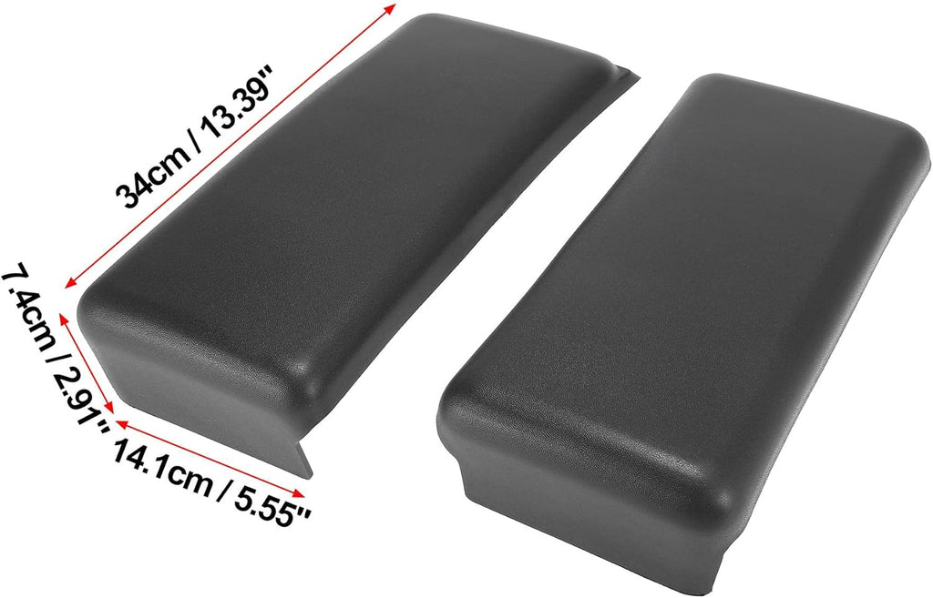 Black Plastic Car Front Bumper Guards Pack of 2 L191