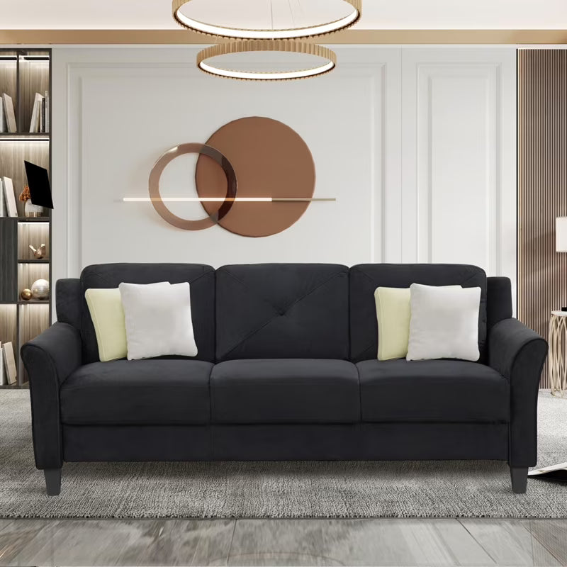 Black Fabric Sofa O27325