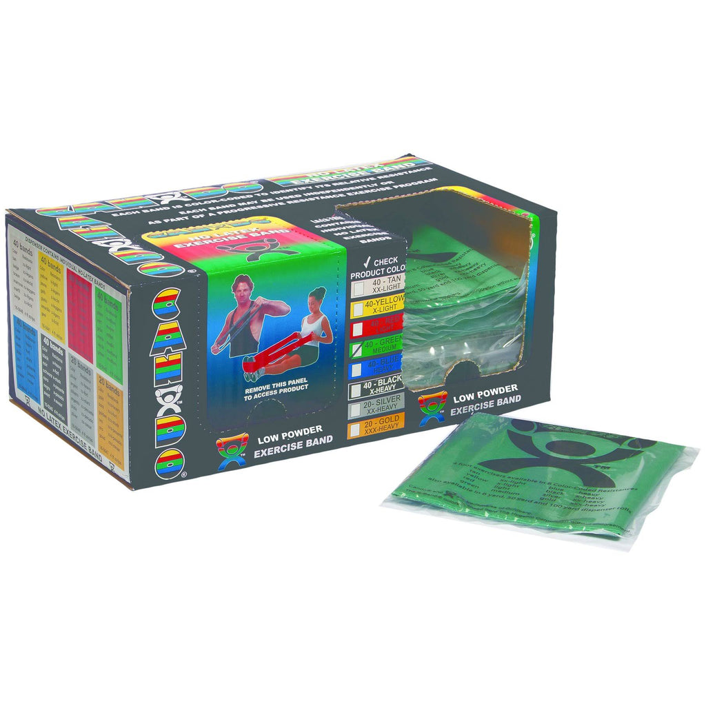 Low Powder Exercise Band - Box of 40, 5-Piece Set T765
