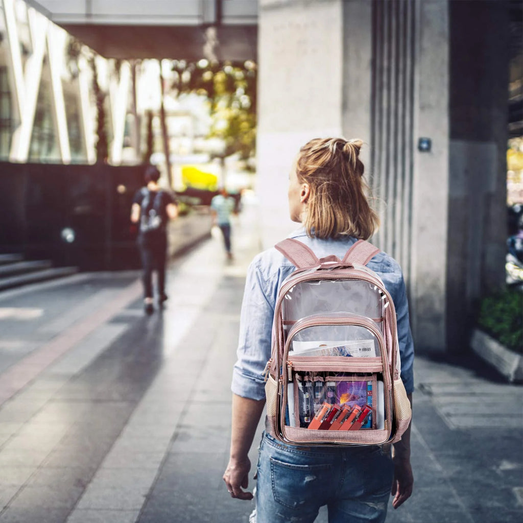 Clear Backpack Transparent Plastic Bookbags I9831