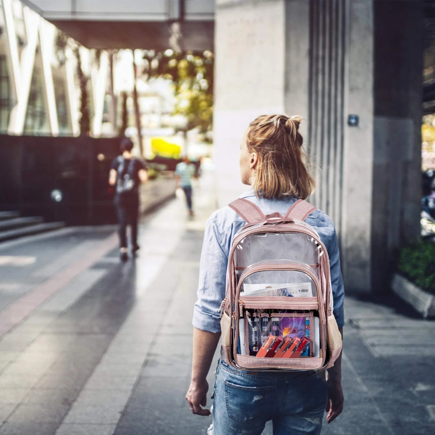 Clear Backpack Transparent Plastic Bookbags I9831