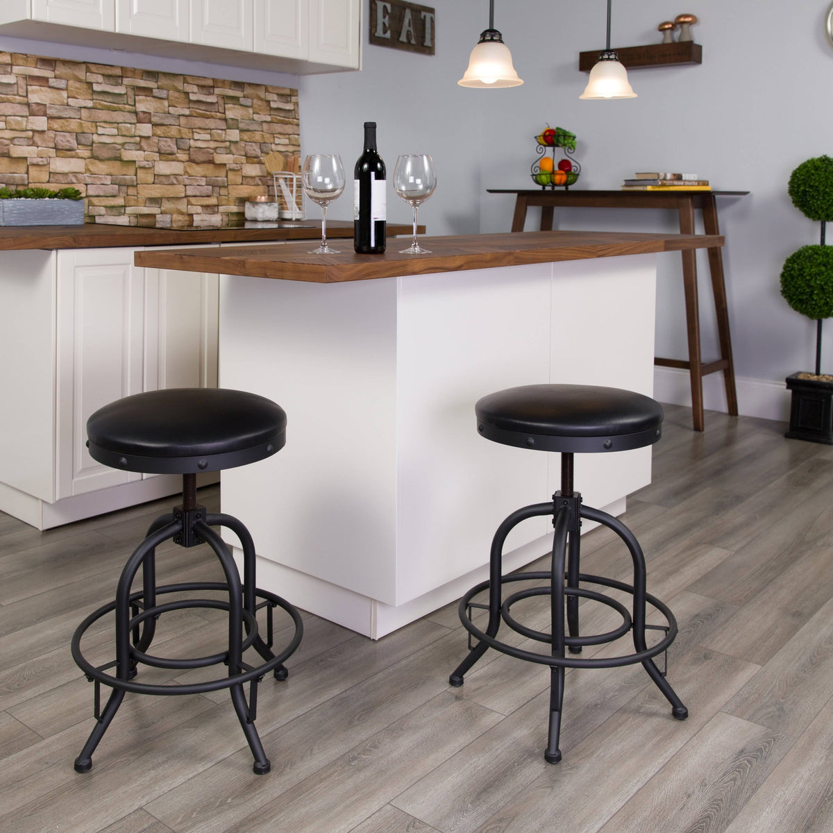 Black Swivel Lift Stool H58590