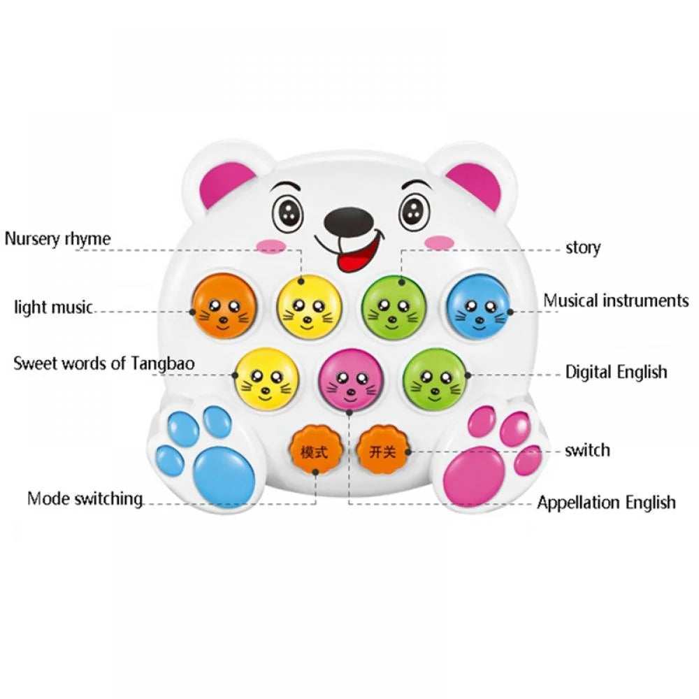 Musical Whack A Mole Toy with Hammer, Light E91714