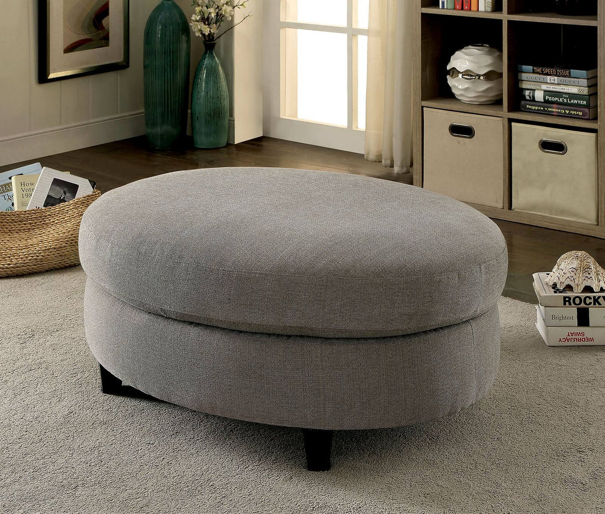 Warm Gray Ottoman G75317