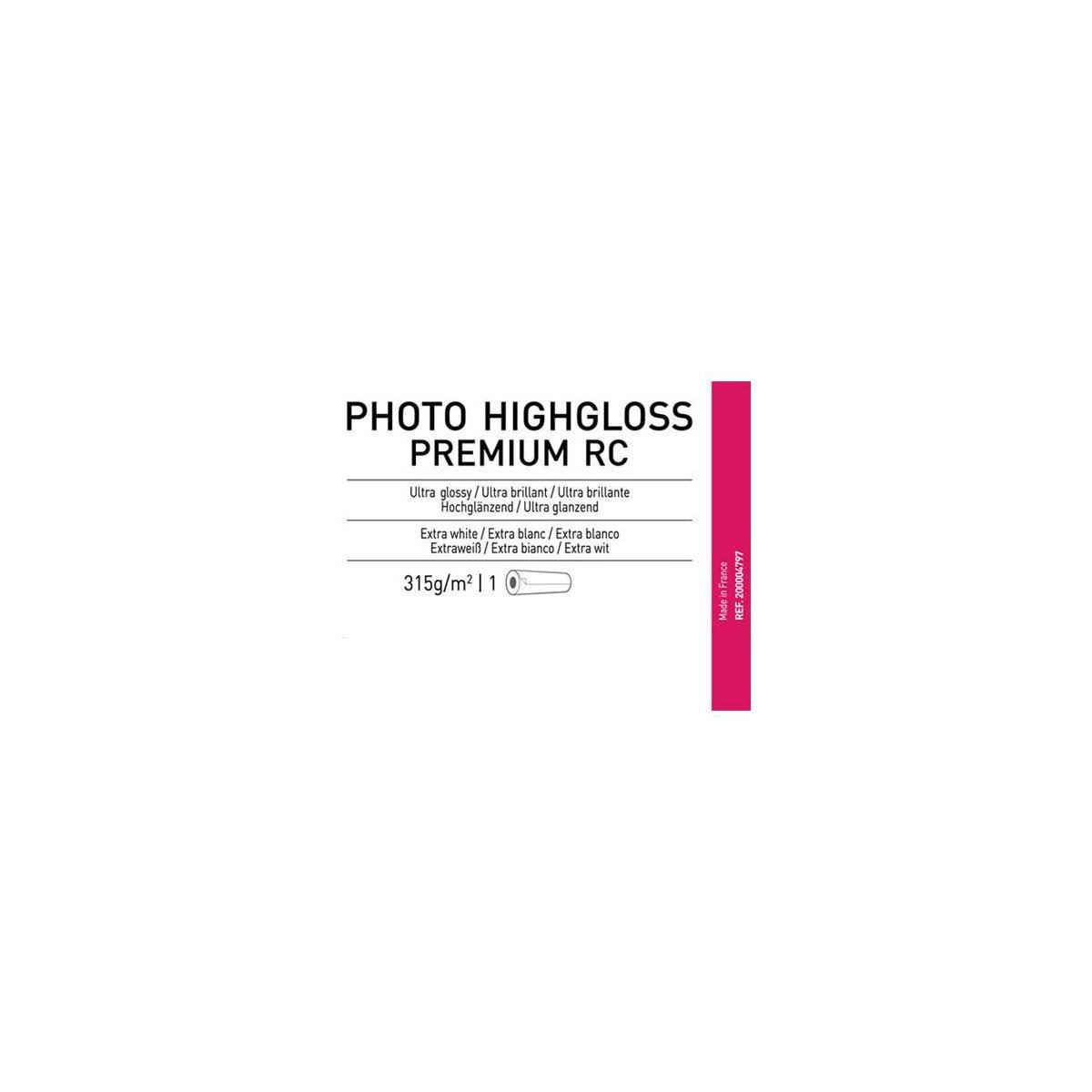 Photo Highgloss Premium RC Inkjet Paper Roll 24x22 x 50& C714