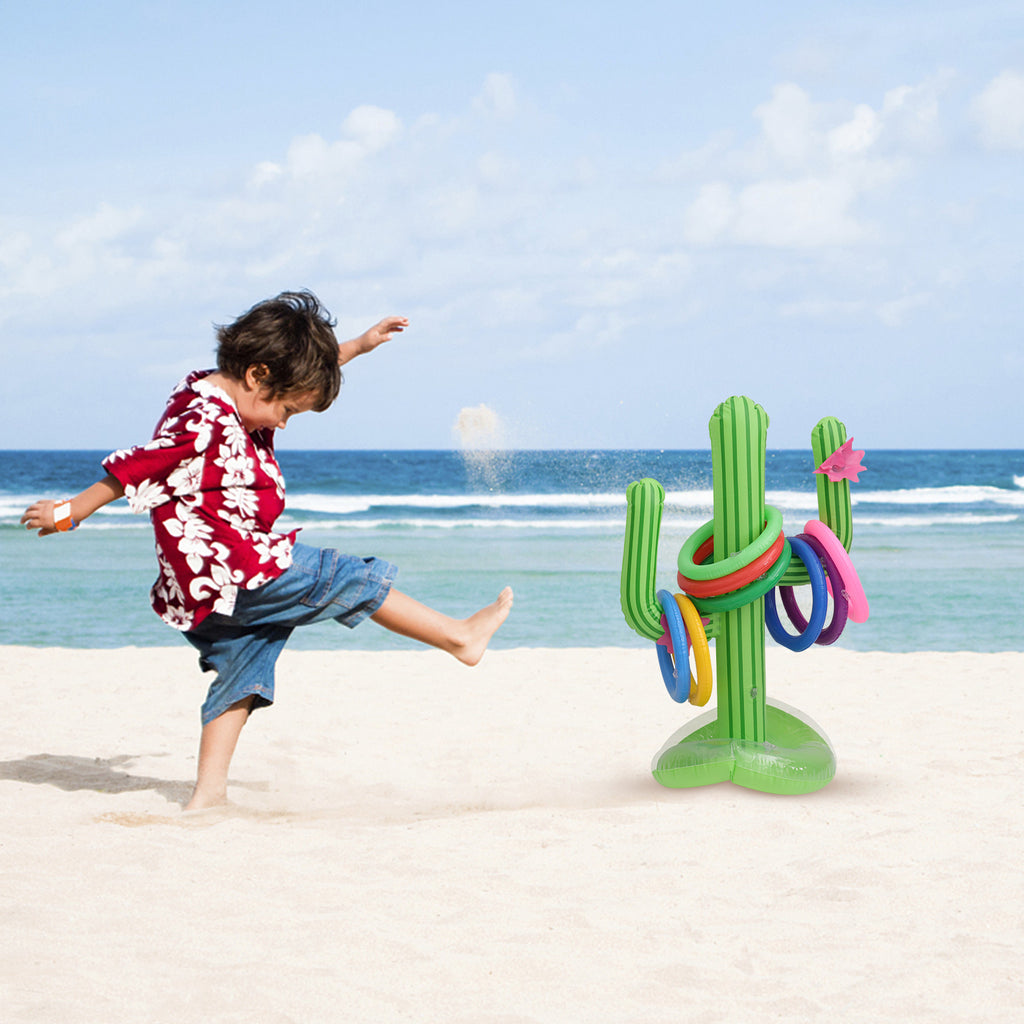 3 Sets Inflatable Pool Toy Ring Toss Game C188003