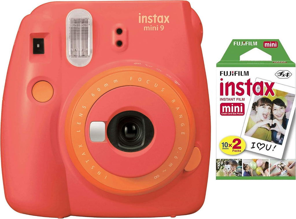 Flamingo Pink Instant Camera and 20 Exposures Film Twin Pack Bundle K6133