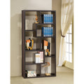 8-Shelf Geometric Bookcase Cappuccino K613217