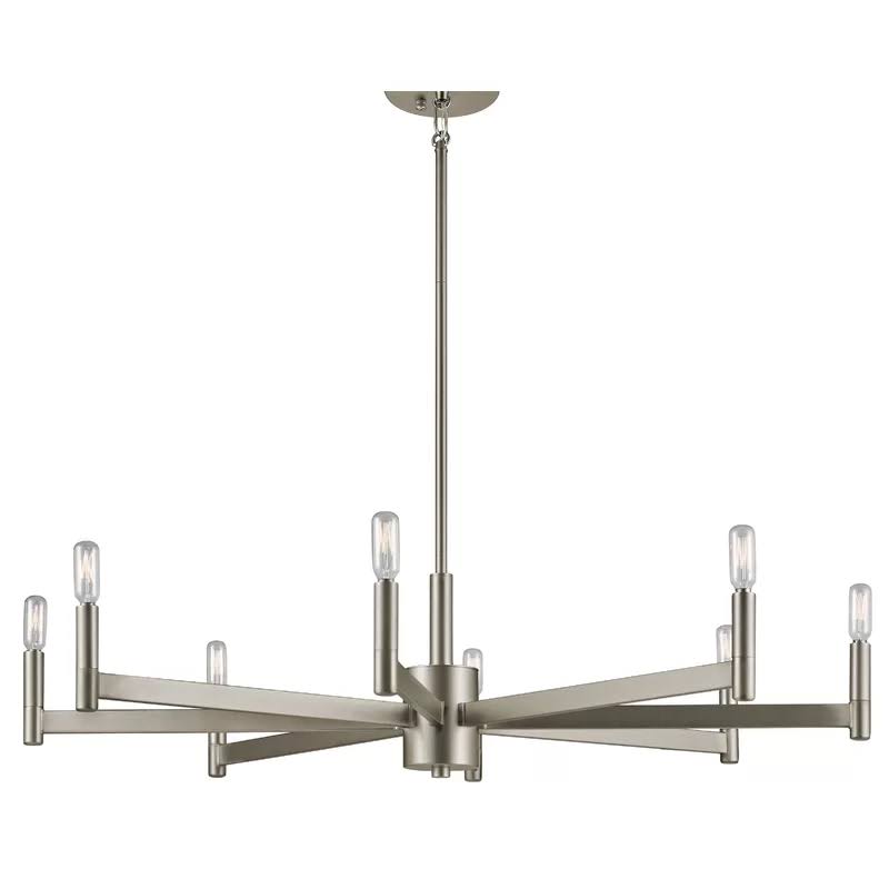 Satin Nickel 8-Light Candle Style Chandelier K24706