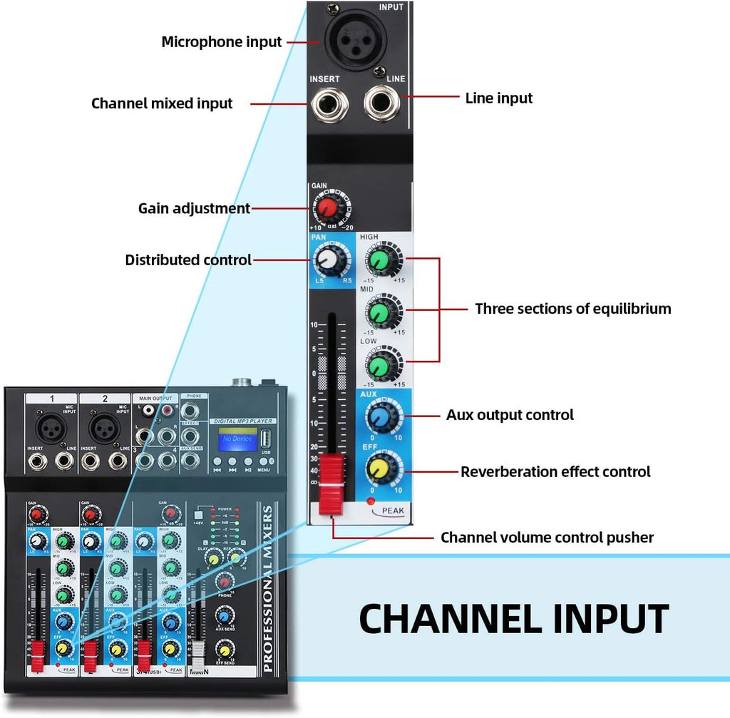 Black Pack of 2 DJ Console Mixer K909