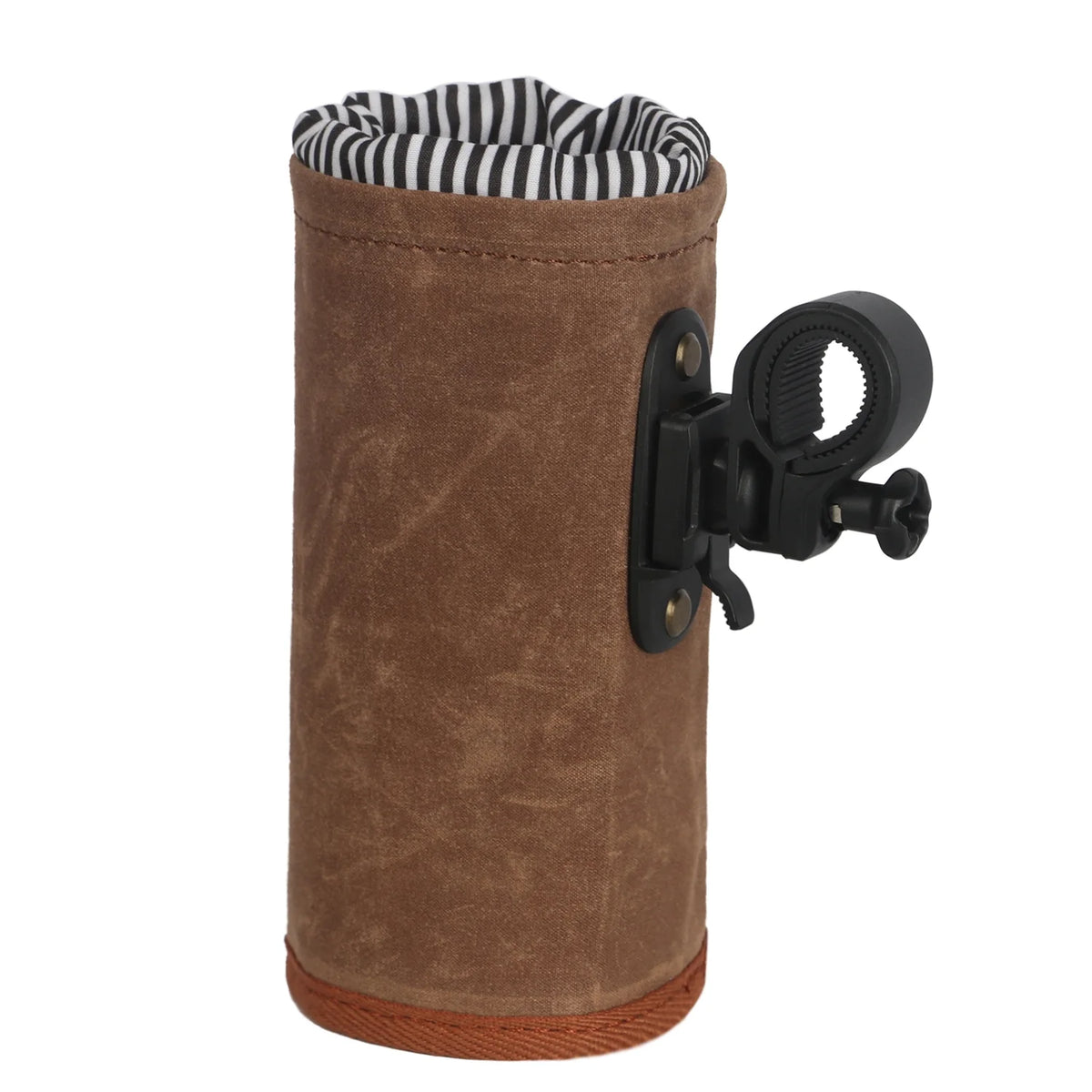 Canvas Bike Coffee Cup Holder Cage Handlebar Mount Bottle Kettle Pouch Brown U8552