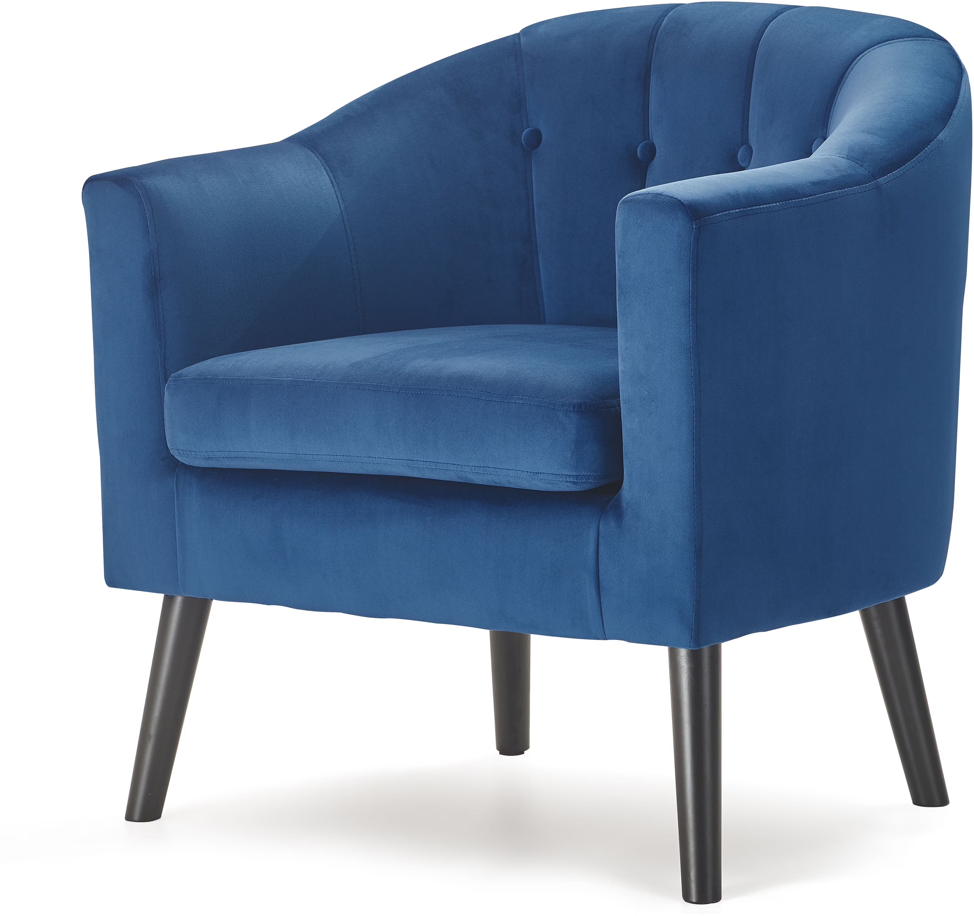 Blue Tufted Velvet Accent Tub Chair N246