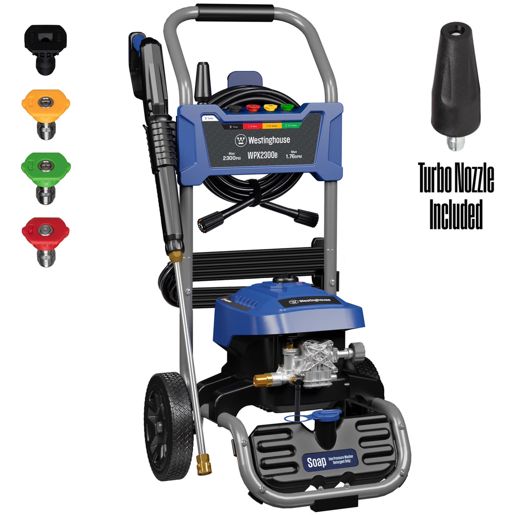 2300-PSI 1.76-GPM Electric Pressure Washer with 5 Nozzles & Soap Tank Q3155