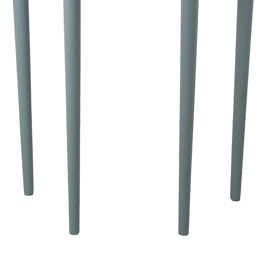 Sage Blue Half Moon Console Table with Round Legs A38378