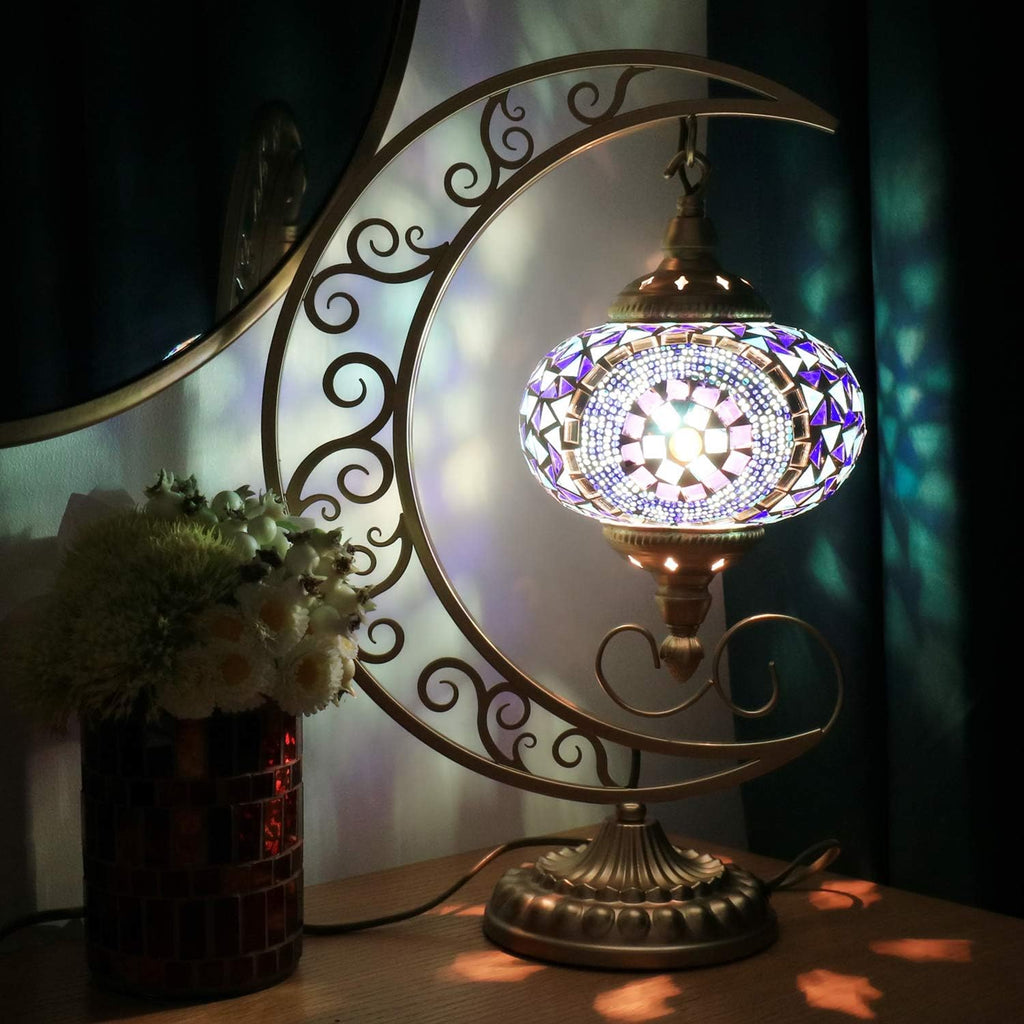 Red Mosaic Glass Table Lamp T6064