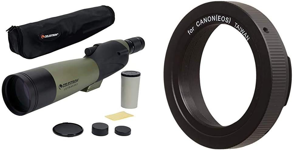 80mm Angled Spotting Scope with Zoom Eyepiece V6872