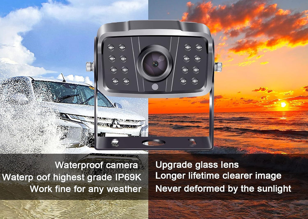 7 Inch DVR Monitor Wireless HD 1080P Backup Camera System U382