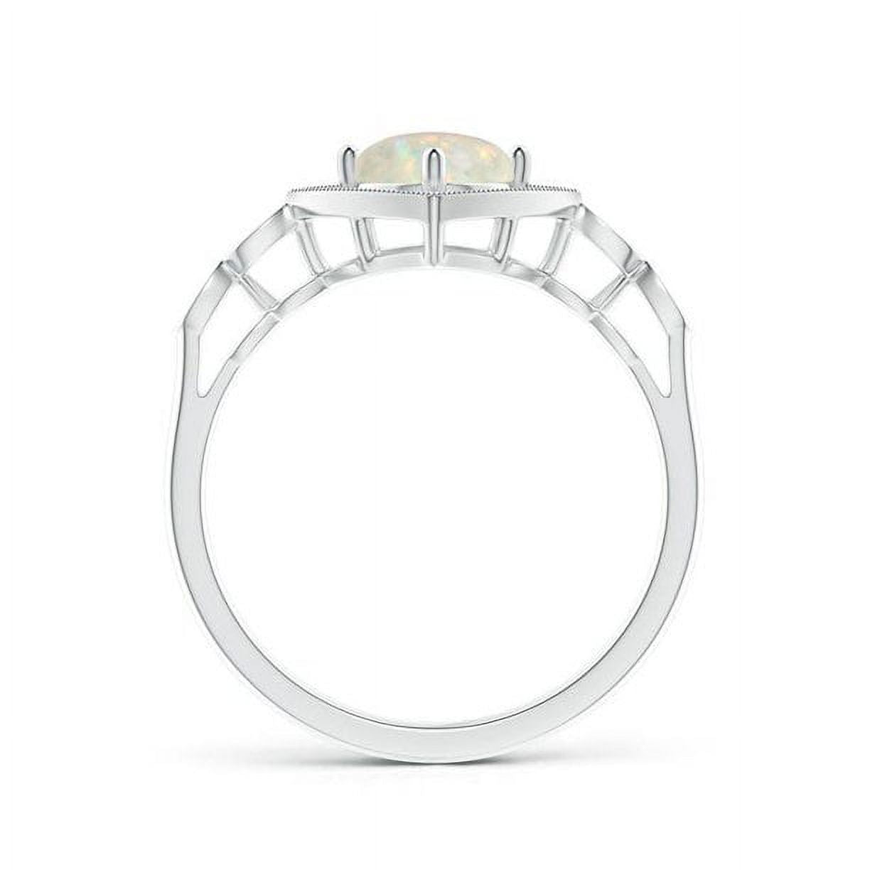 14K White Gold Vintage Halo Ring B51770
